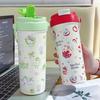 Water Bottle Cute Cartoon Double Drink Thermos Cup 101 Stainless Steel Portable Thermos Cup Outdoor Portable Straw Cup
