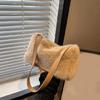 Fashionable Plush Shoulder Bag Functional Interior Suitable for Everyday Use