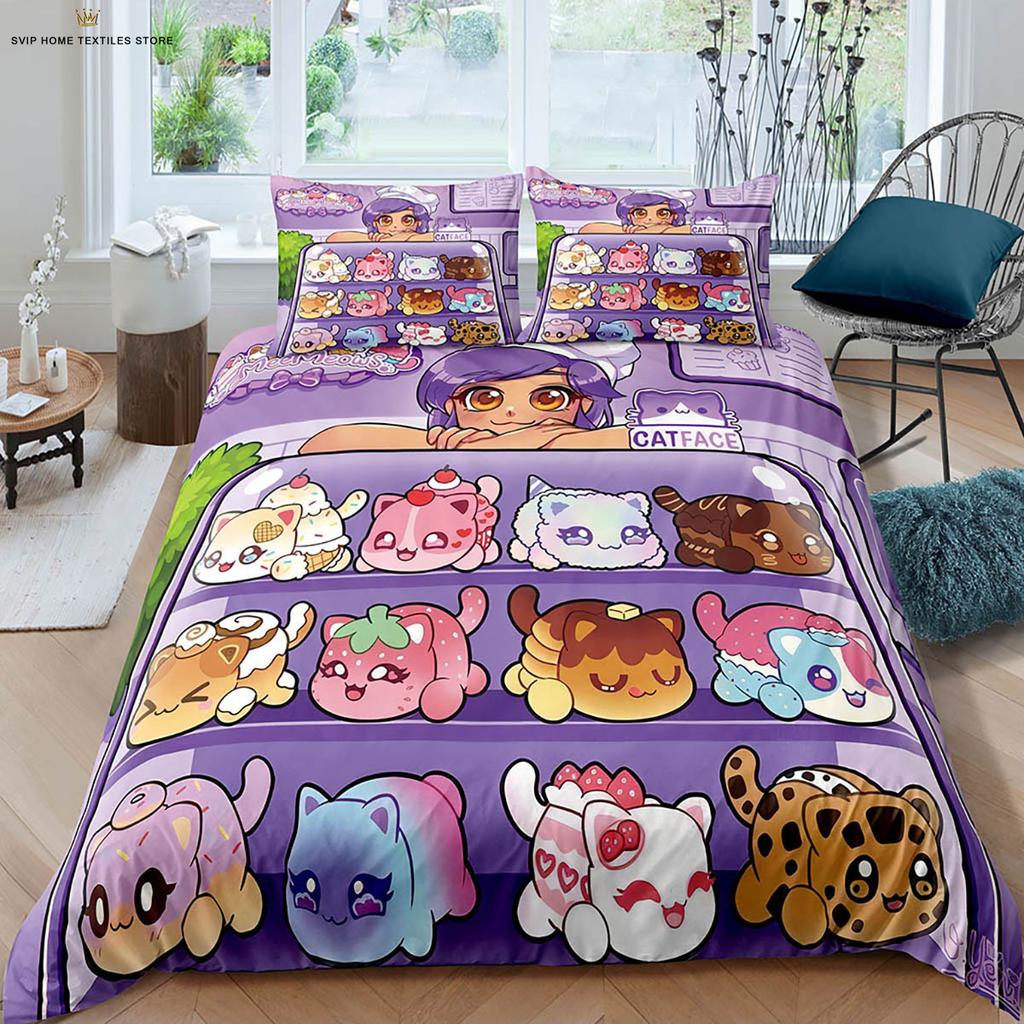 Comforter Animated Cartoon 3D Stereo Printing Children'S Room Bedding Set Three-Piece Set 3 Pieces