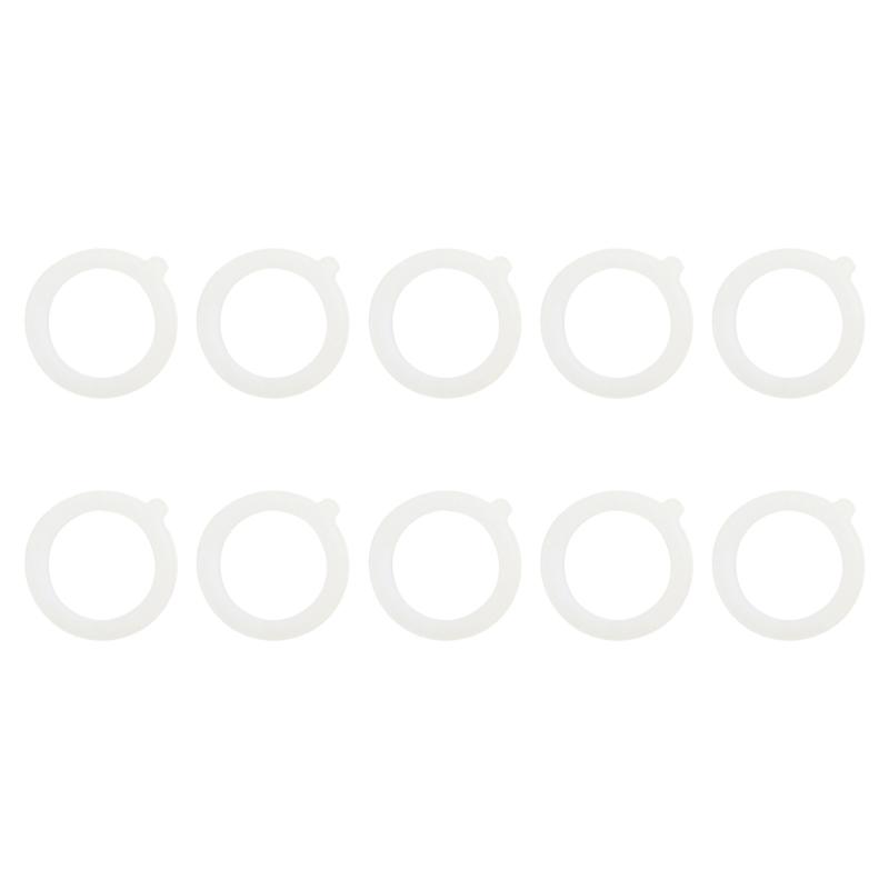 Silicone Jar Sealing Rings, 10 Pack Pull Tabs Leak Proof Rubber Gaskets for Small Glass Food Storage Jars Seal, 3.75Inch Regular Mouth
