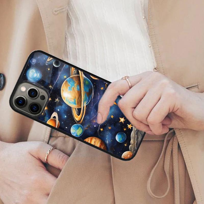 

Space Planet Stars Moon Magnetic Phone Case For APPLE iPhone 17 Air 16 14 13 12 Pro Max 15 Plus Wireless Charge MagSafe Cover iPhone 14