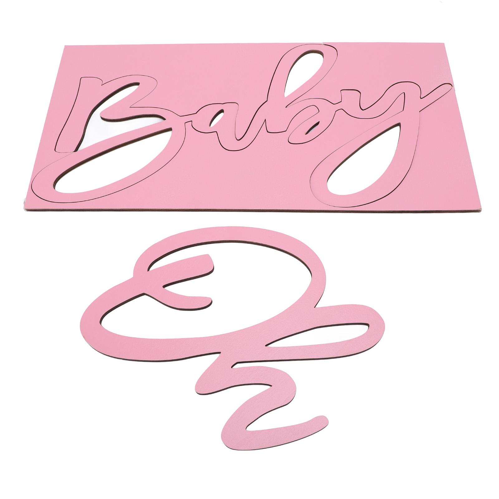 

Деревянная табличка с надписью Oh Baby, вырезанный знак Oh Baby для вечеринок по случаю объявления пола ребенка, декор для детской комнаты, роза розовый