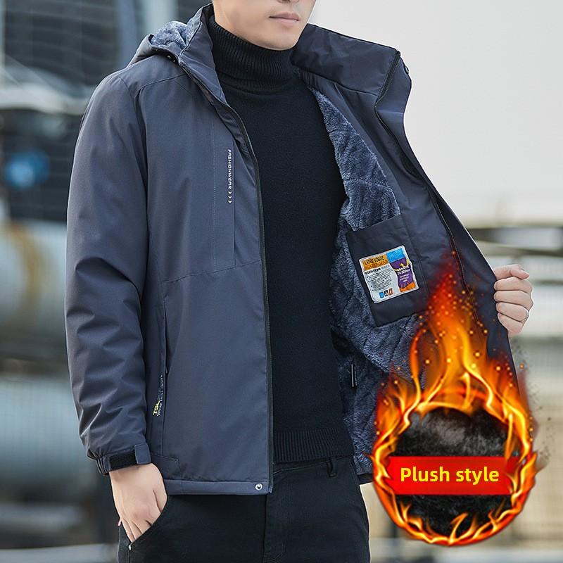 Jacket Men's Spring and Autumn New Removable Hooded Windproof Jacket Outdoor Fashion Mountaineering Jacket Tide