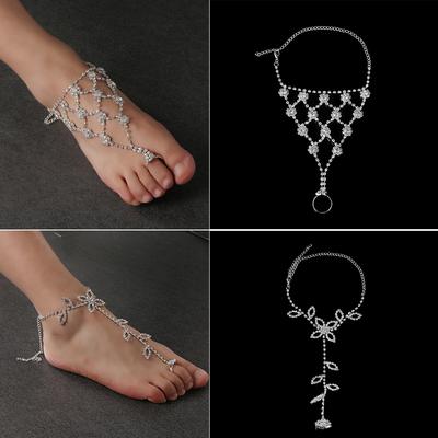 Bridal Beach Sandals Jewelry Toe Ring Ankle Bracelet Foot Chain