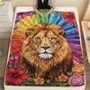 1PC Patchwork art Print FlAannel Blanket, High quality Comfortable for All Seasons, Home Decor, Warmth and Comfort