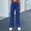 Women's Trousers Large Size Stretch Jeans Loose Semi-Elastic Pants