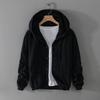 Linen Hooded Jacket for Men Casual Trend Spring Autumn Outerwear Blazer Top Clothes