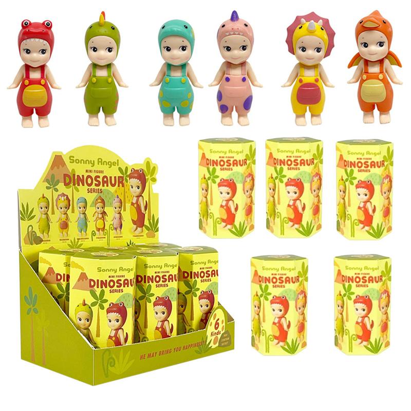 Cute Angel Blind Box Mystery Box Dinosaur Series Mini Anime Figurines Car Ornaments Children's Christmas and Birthday Gifts