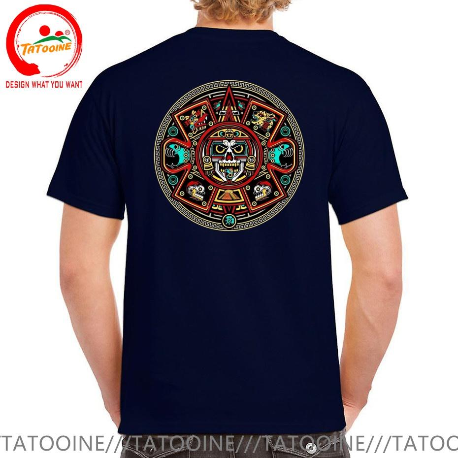 Lustiges Design Maya Azteken Kalender Kunst Sred Wams Unisex Mode Trendige Freizeitkleidung Stilvolle Oberteile T-Shirt Freizeit-T-Shirt Unisex