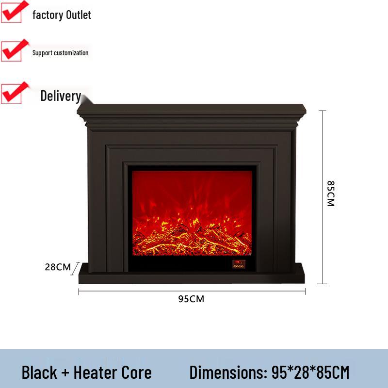European-Style Customizable Decorative Fireplace Cabinet with Electronic Flame Insert
