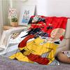 One Punch Man Anime Character Print Flannel Blanket Cozy Warm Throw Sofa Bedroom Present Indoor Home Seasonal Lounge Decor