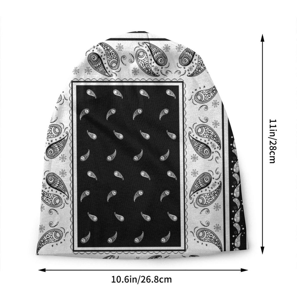 Custom Ethnic Bohemia Style Paisley Bandana Bonnet Hats Fashion Knit Hat For Women Unisex Autumn Winter Warm Skullies Beanies Caps