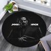 John Wick Art pattern round rug,Carpet Rug for Living Room Bedroom Playroom ,Non-slip Floor Mat,Holiday Gifts and Birthday Gifts.