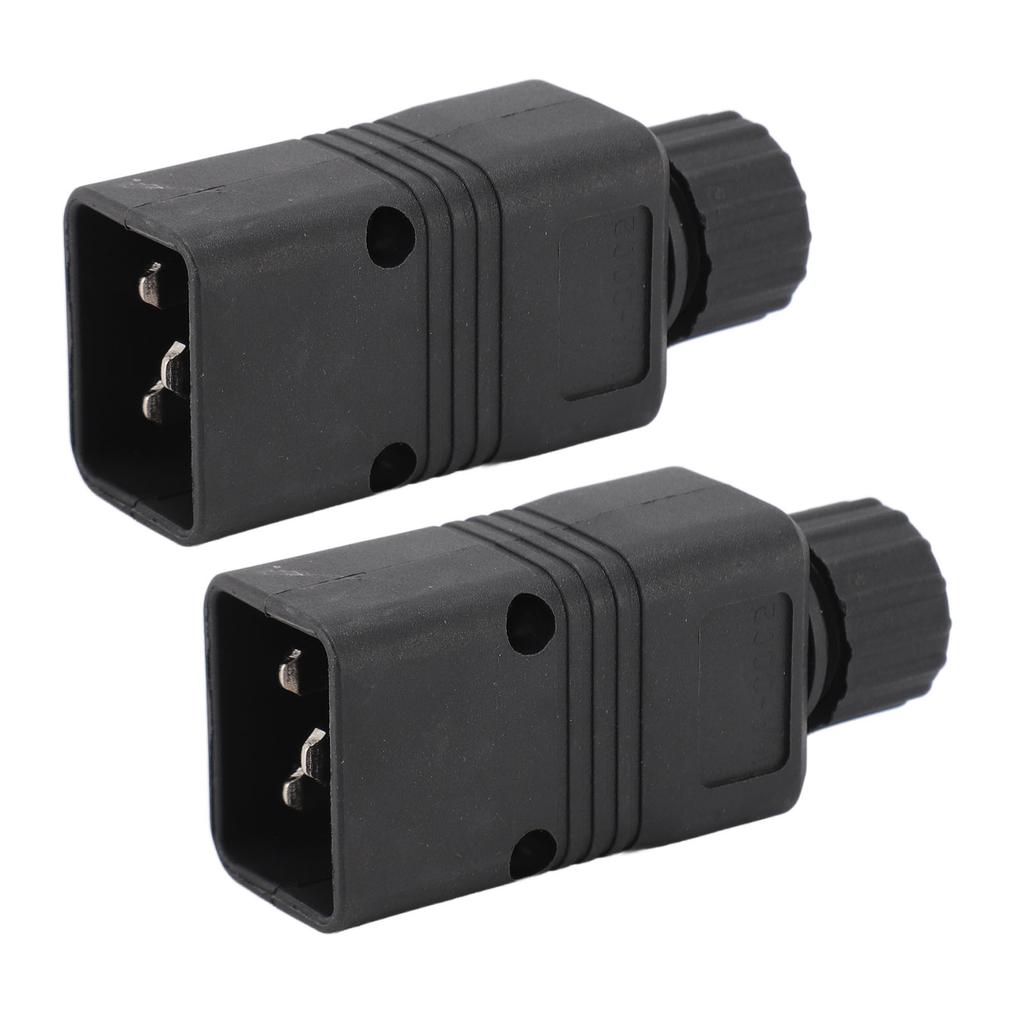 2pcs IEC320 C20 Power Socket Adapter Receptacle Connector Copper PVC IEC 320 C20 Rewirable DIY Power Plug Adapter