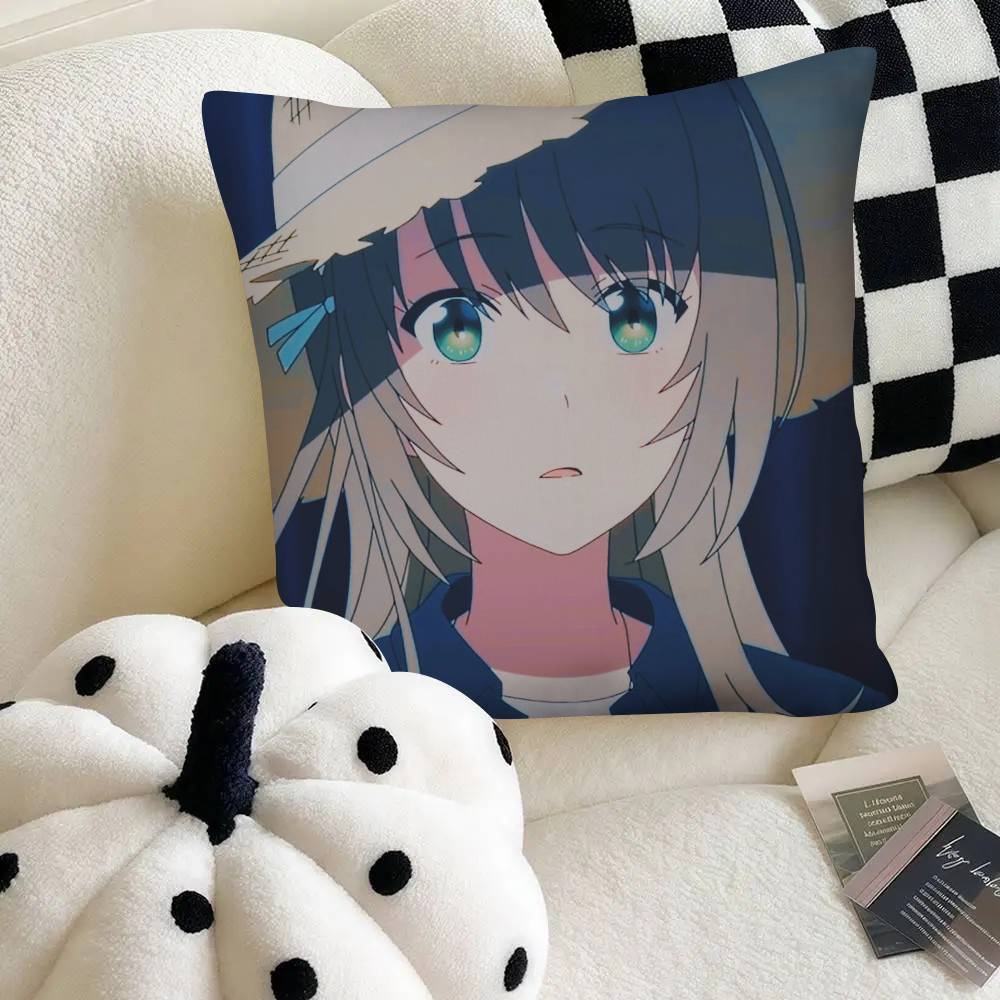 Music Anime Fuuka Pillow Case Fashion Square Pillowcase Bedroom Sofa Room Ins Decoration Leisure