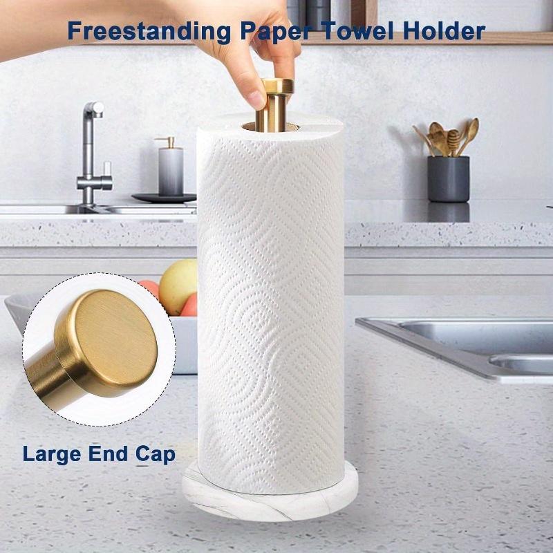 Standing Paper Towel Holder, Kitchen Paper Towel Tissue Holder- for Bathroom Kitchen Countertop, Standard or Jumbo
