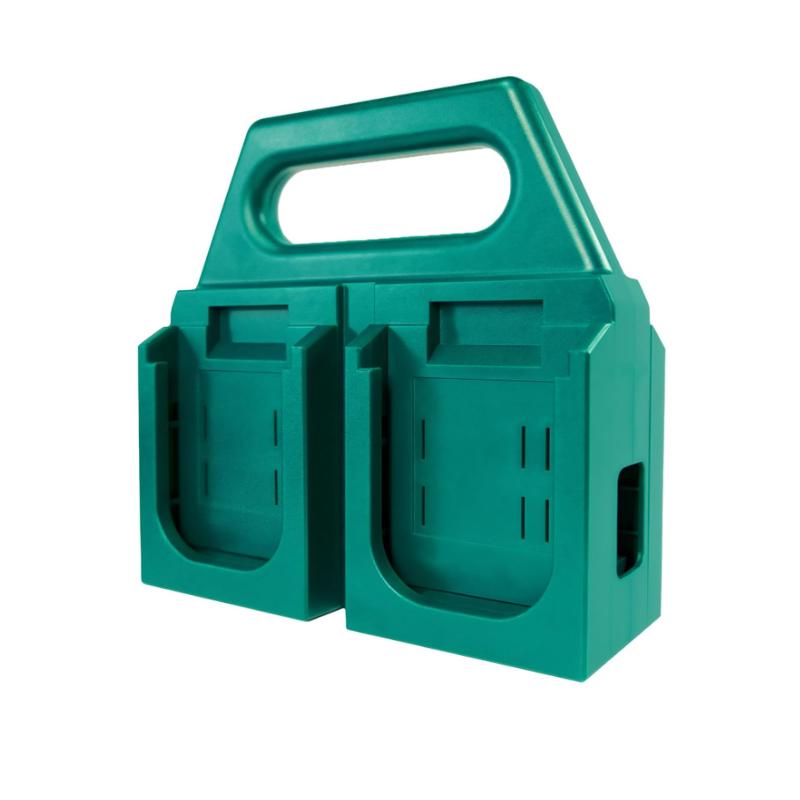 4/6-Slot Battery Holder for Makita 14.4V 18V Portable and Rugged Case Compact Organizer for Tool Bags Job Sites Quick Access