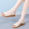Women Black Wedge Sandals Summer White Dressy Open Toe Casual Thick Sole Platform Heel Sandals Plus Size