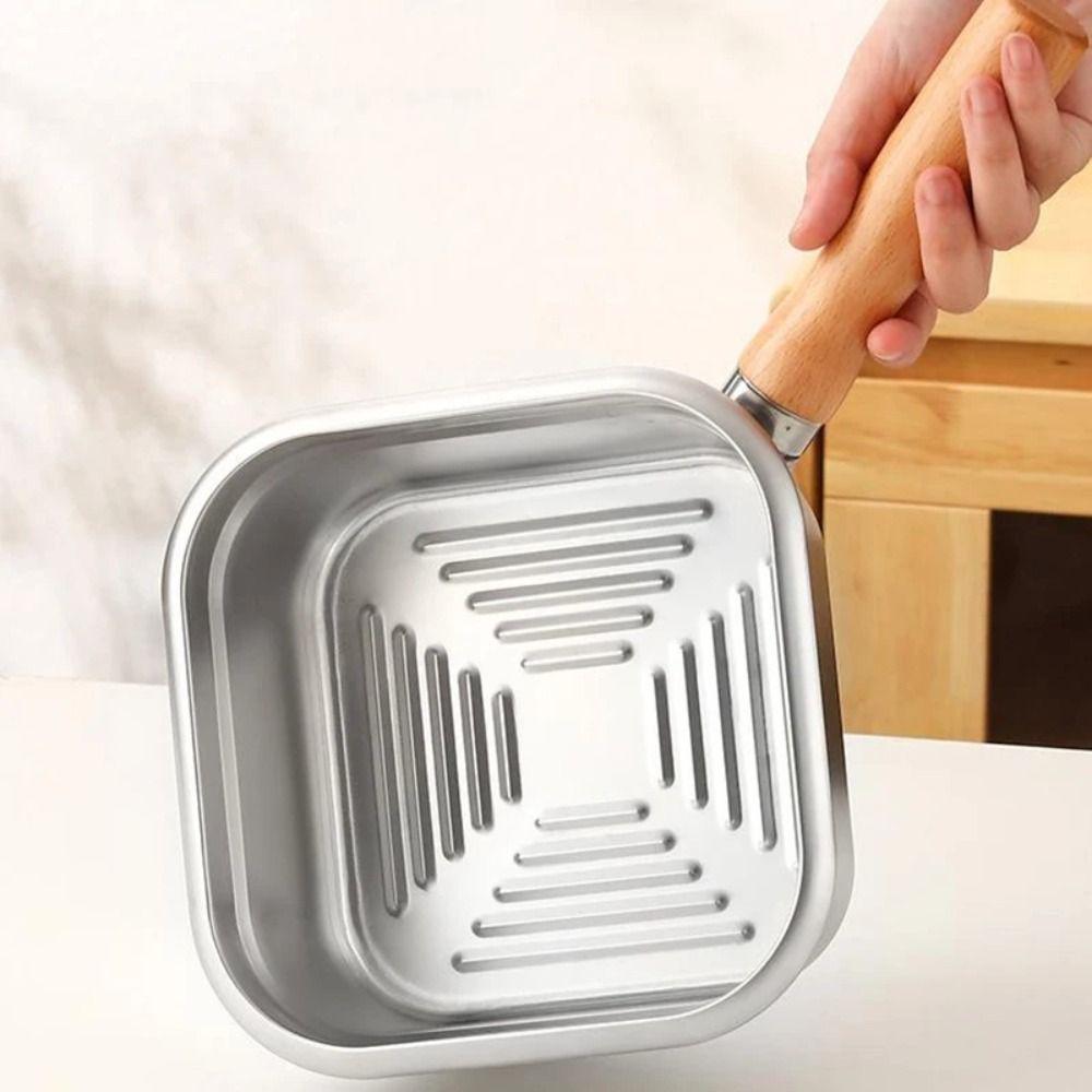 With Basket Multifunctional Deep Fryer Large Capacity Stainless Steel Frying Pan  Household Use