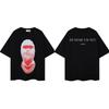 Stranger Things Masked Man Print Tee Men's American IH NOM UH NIT High Street Summer T-Shirt Casual Oversized Top