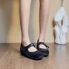 Versatile Velcro Single Shoes One Pedal Casual Mary Jane Shoes Functional Wind Ballet Shoes