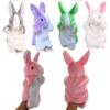 Animal Rabbit Hand Puppet 11.8 Inch Soft Plush Finger Puppets Role-Play Toy Plushed Doll Storytelling Teaching Educational Toys