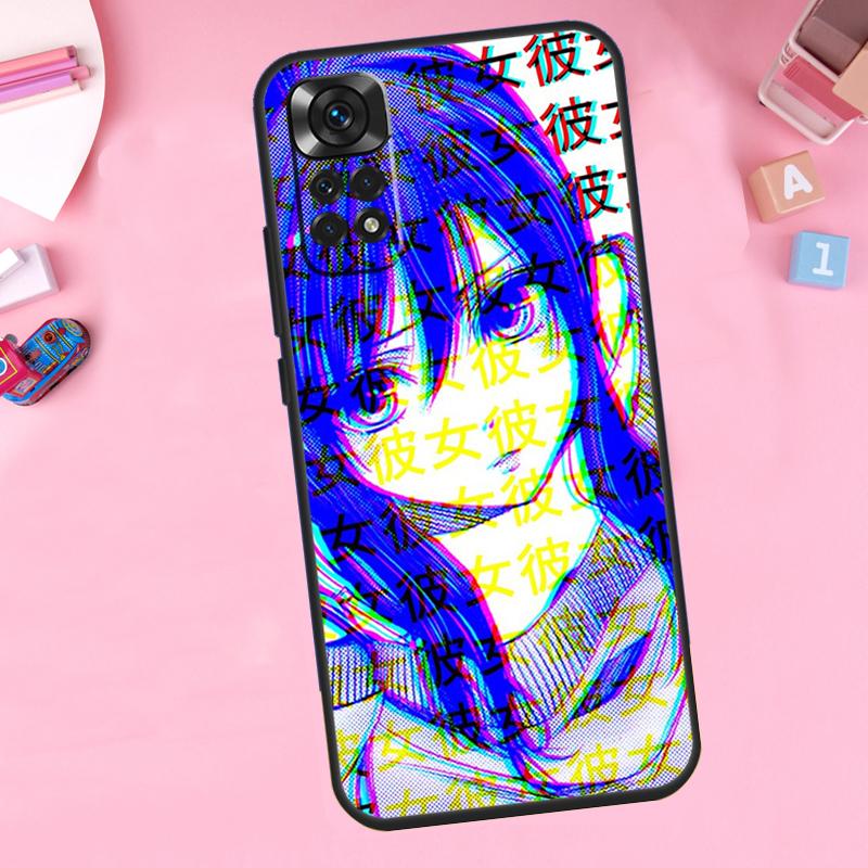 Sad Anime Aesthetic Senpai For Xiaomi Redmi Note 14 13 10 11 12 15 Pro Plus Phone Case For Redmi 15C 13C 12C 10C 14C 15