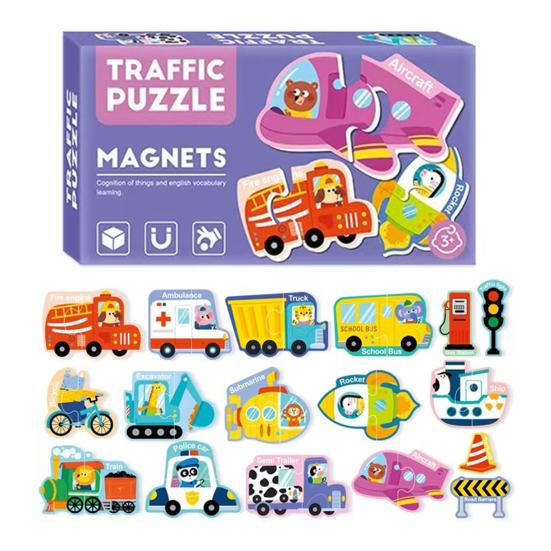 1 Set Bokstäver Siffror Kylskåpsmagnet Småbarn Djur Grönsak Fordon ABC Förskoleinlärning Kylskåpsmagneter Pedagogisk Leksak