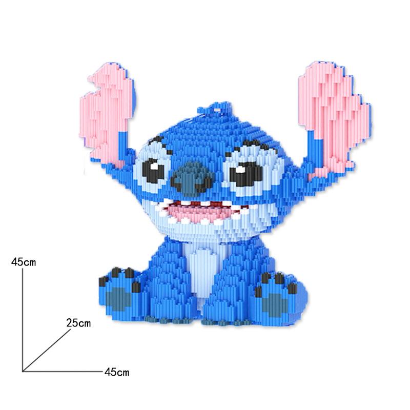 Cool Joker Stitch Magic Building Block Kawaii Baby Stitch Angel Model Halloween Stitch Assembled Bricks Toy For Kids Santa Gift