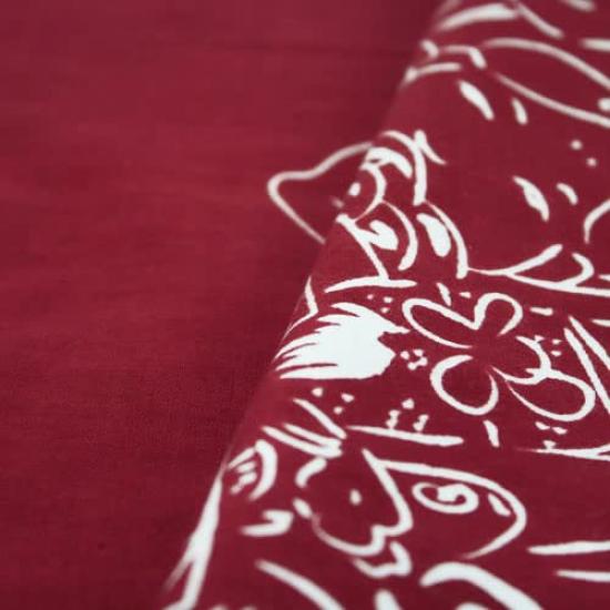 Anbo Dyeing Hand Towel no Ichi Authentic Dyed Cotton Tokuoka Made in Japan 35cm x 100cm "Tori (Crimson)" 100%