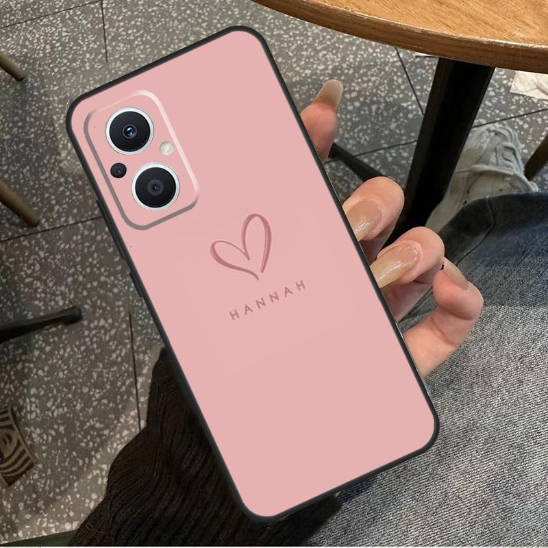 Personalized Name Pastel Case For OPPO Reno 10 Pro 4 5 6 7 8 Lite 8T 4Z 5Z OPPO Find X5 Lite X2 X3 Neo X6 Pro Cover