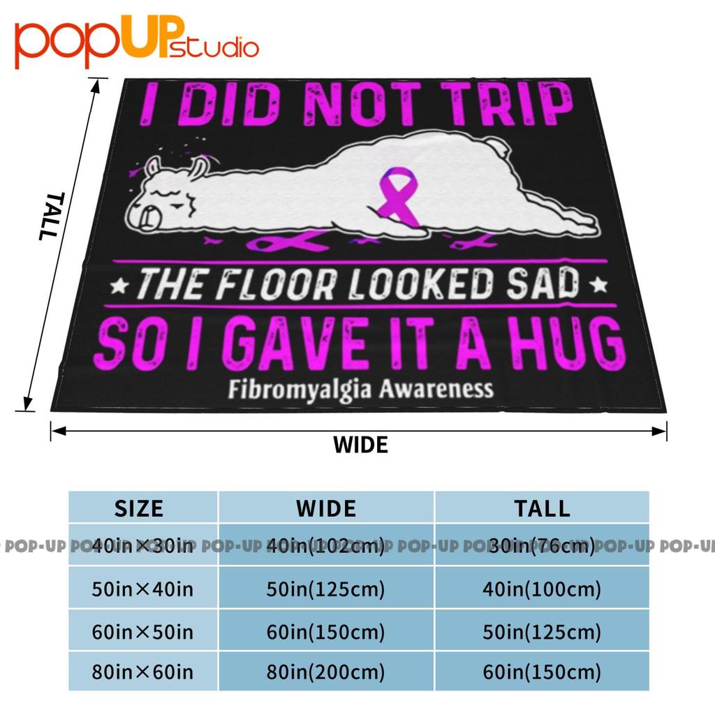 Llama Fibromyalgia Awareness I Did Not Trip The Floor Looked Ultra-Soft Blanket Quilt Winter Sofa Cover Bed Covers