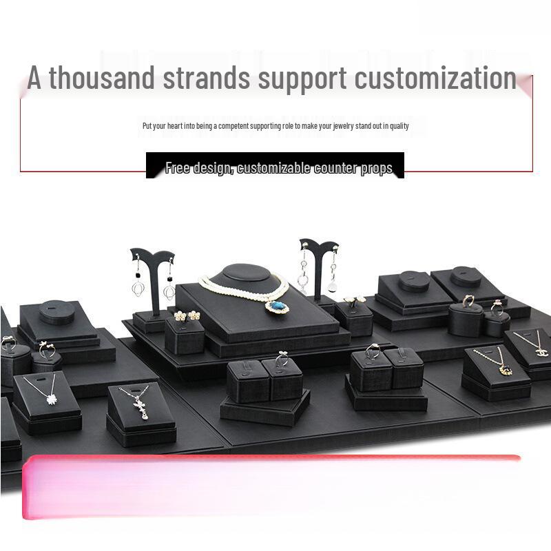 Black Jewelry Display Stand for Pendants, Necklaces, Bracelets, and Jade.