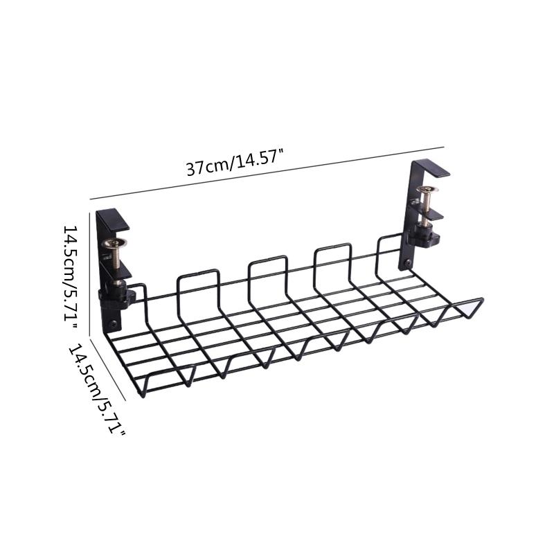 Untertisch-Aufbewahrungsregal, Kabelmanagement-Tablett, Schreibtisch-Steckdosenhalter, Hängeregal, Linienveredelung, Home-Office-Draht-Organizer