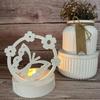 2026 New Spring Flower & Butterfly Candle Holder Mold with Cutout Wreath for Tea Light DIY Craft Jewelry Gypsum Decoration Mould