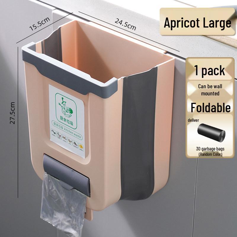 Wall-Mounted Foldable Kitchen & Bathroom Trash Bin
