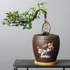 Vaso da Fiori Succulente Sabbia Viola Applicata Vecchia Pila Vaso Ceramico Creativo Vaso Ceramico Traspirante Retrò Vaso per Piante Grasse