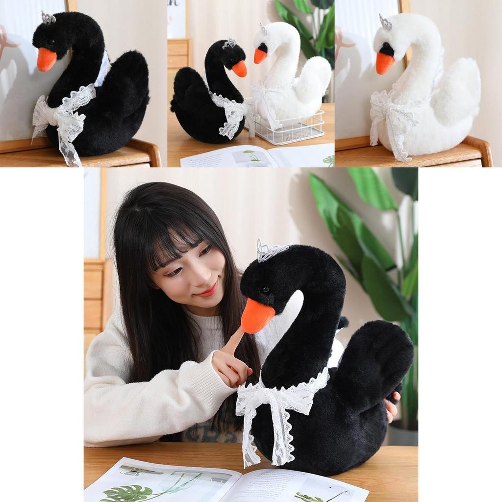 Short Plush Swan Stuffed Animal Toy Goose Sleeping Doll Room Decoration Gift Kid