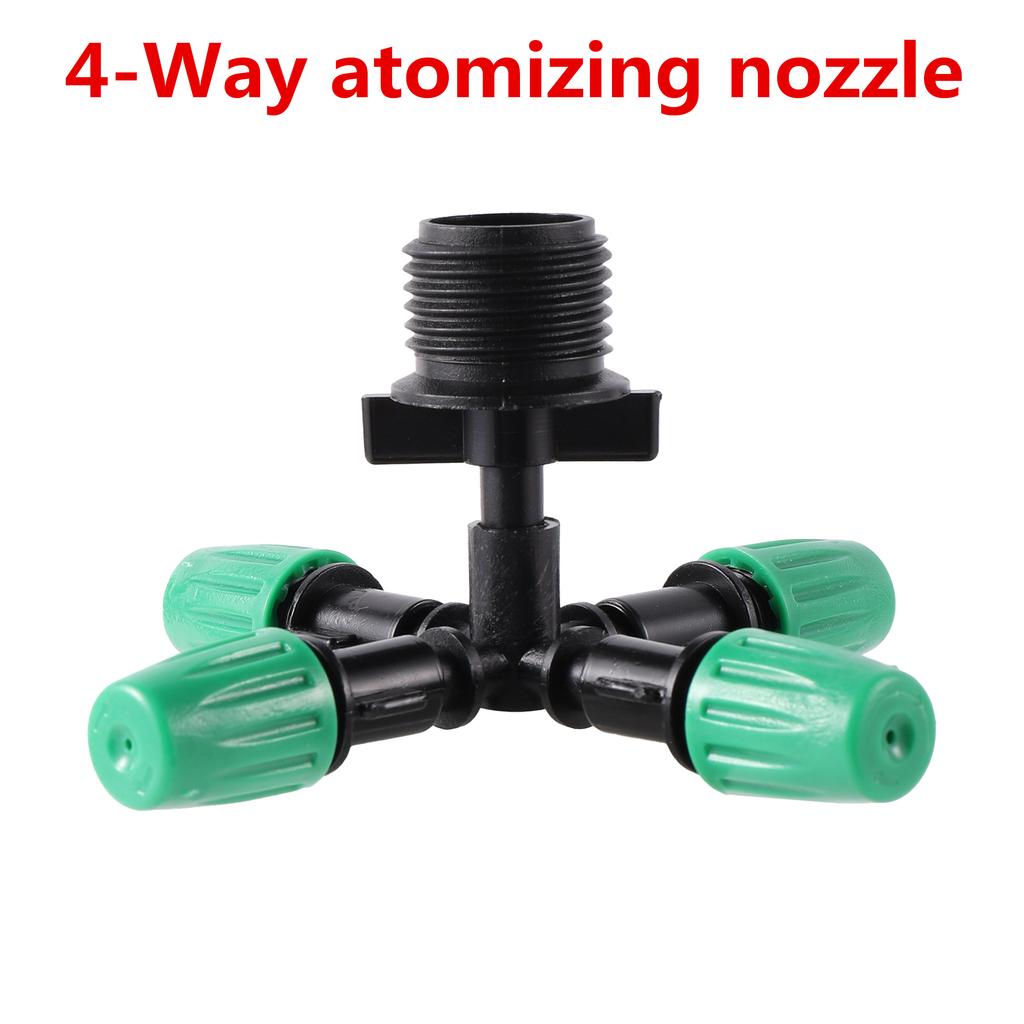 Misting Atomizing Sprayer Garden Irrigation Misting System Watering Supplies 4/5/6/7Way Fogger Nozzle with 1/2" Thread Connector