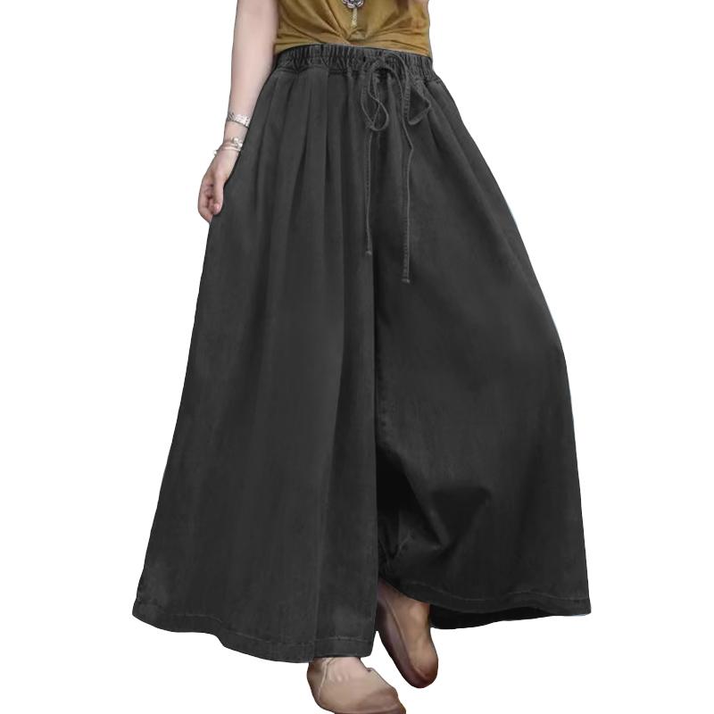 

ZANZEA Женские повседневные свободные широкие брюки с эластичной резинкой на талии S