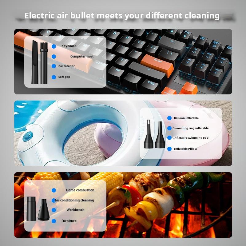 Handheld Turbo Jet Fan 80000RPM Powerful Compressed Air Duster for Car Dryer Portable Electric Dedusting Wireless Air Blower