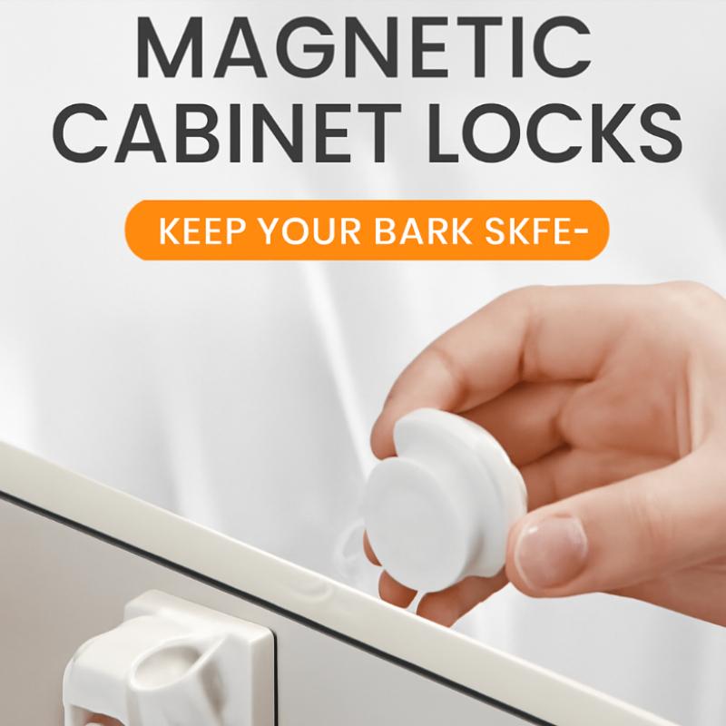 Child Safety Cabinet Door Lock Magnetic Baby Hidden Anti-pinch Drawer Lock Household Protective Magnetic Lock Prevent Danger A set