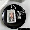 Pu Leather Card Holder Y2K Kpop Photocard Holder With Keychain Idol Photocards Sleeve Bag Display Pendant School Stationery