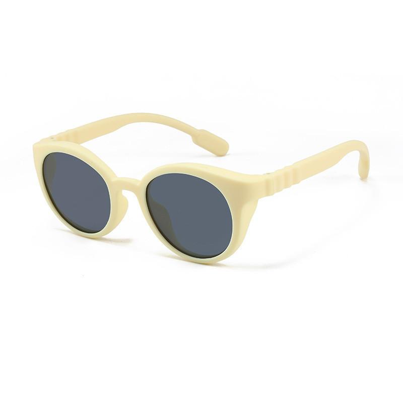 2024 New Trend Kids Polarized Sunglasses Fashion Silicone Round Frame Children's Shades S8293 Uv400