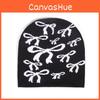 Hat Knitted Fashion With Butterfly Knot Embroidery Design For Outdoor Daily