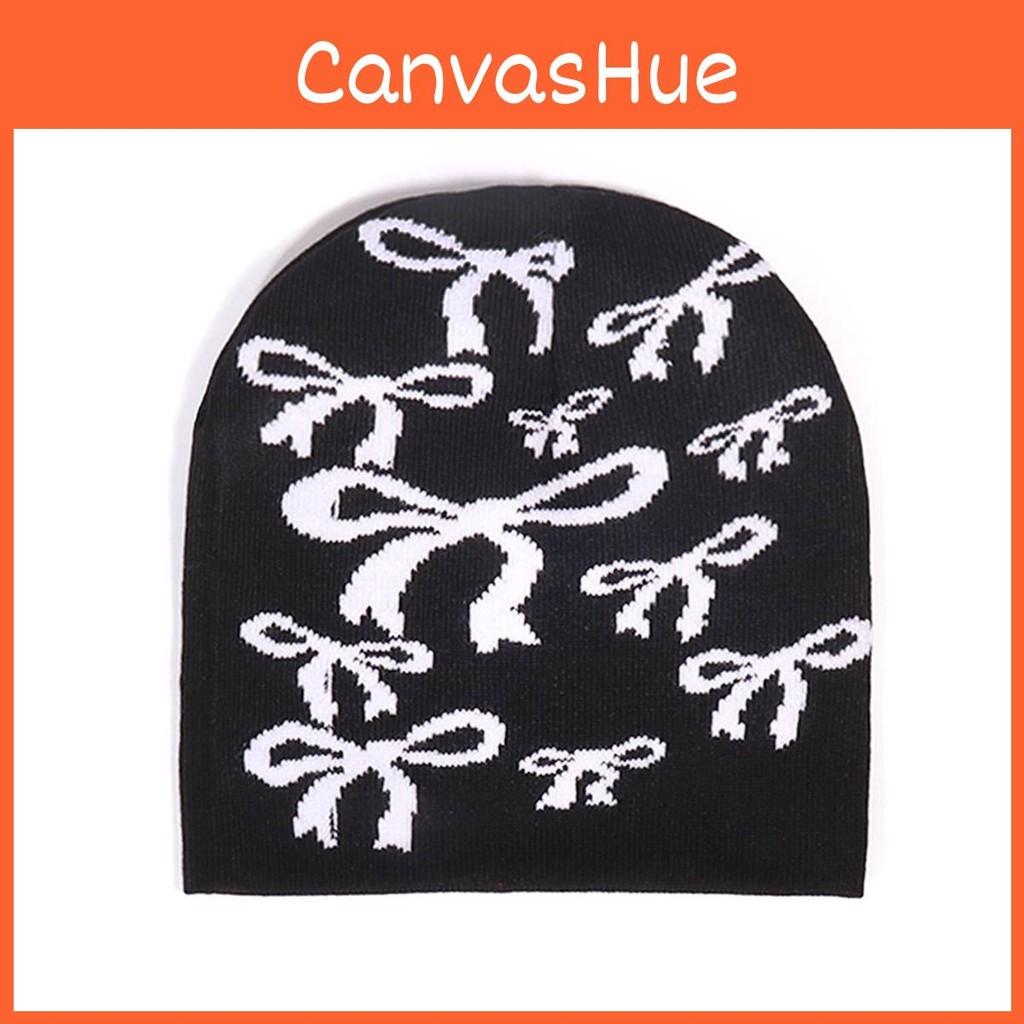 Hat Knitted Fashion With Butterfly Knot Embroidery Design For Outdoor Daily