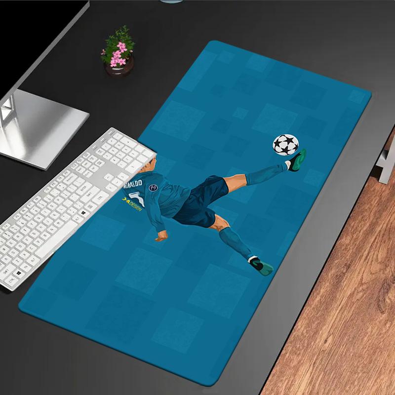 Ronaldo's Fiery Celebration mouse pad, rubber base, esports desk mat, mouse pad for gamers and office use, gaming desk , easy to clean mat