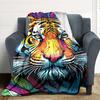 1PC Tiger Print Blanket, Throw For Sofa, Bed, Travel, Camping, Livingroom, And Bed, Printing Blanket With Soft And Warm Fabric yy250918165