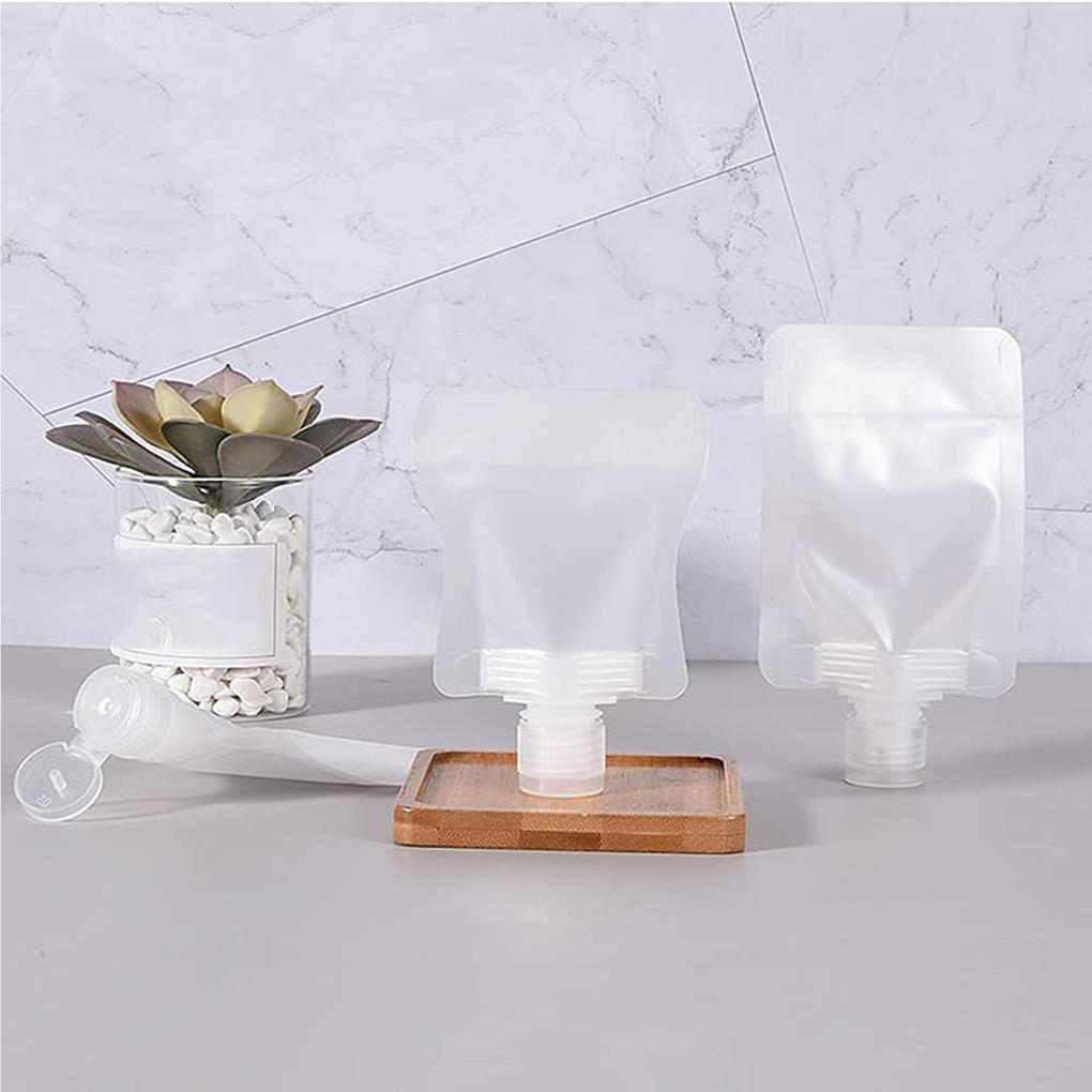 Pachet 12 Pungi Lichide Reumplabile Etanșe Pungă Stand-up 30/50/100ml Pungă Squeezeable pentru Sub-ambalare Șampon