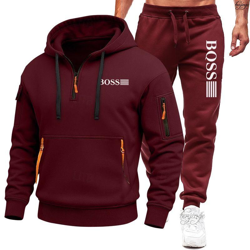 Pánská mikinová souprava Mikina na zip s více kapsami Outdoorový sportovní a volnočasový kabát